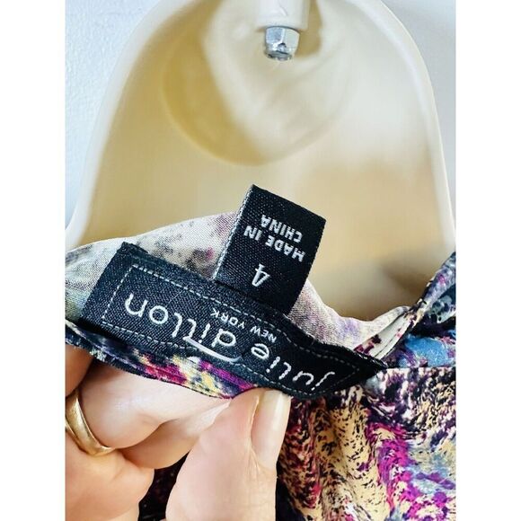 Julie‎ Dillon Dress Size 4 Multicolored Sheath Sleeveless NWT Artsy Abstract - Picture 3 of 14